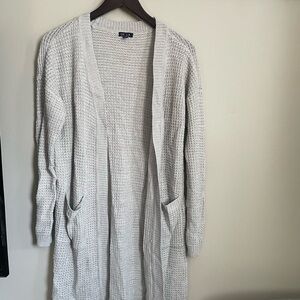 UK2LA Light Gray Open-Front Cardigan